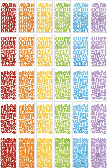 Alphabet Stickers - Alphabooks Colorways Serifs - Image 3